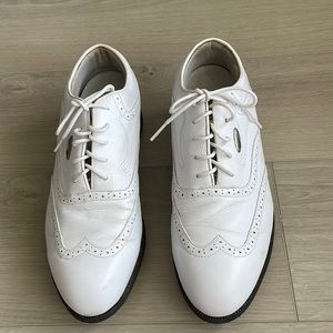 Nike Air Zoom Kempshall Wht Slvr Leather GorTex Oxford sz9.5 Golf Shoe.Pre-owned